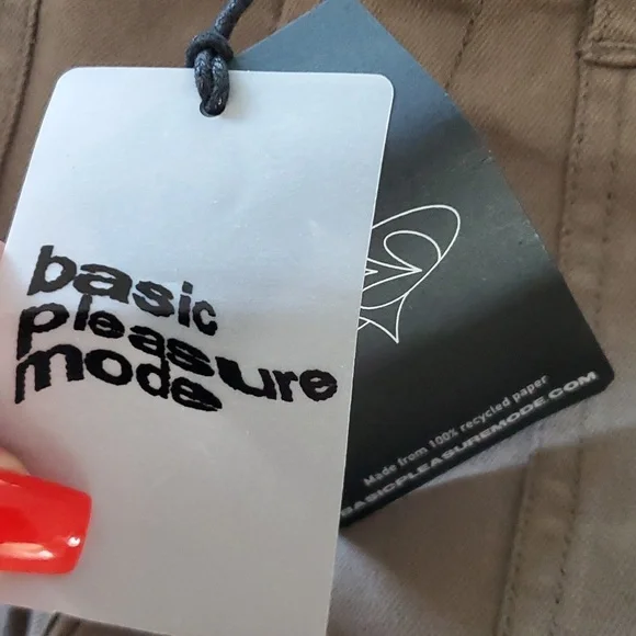 NWT Basic Pleasure Mode Zip split front flared Cargo pants 10 hot stretch - Picture 7 of 9